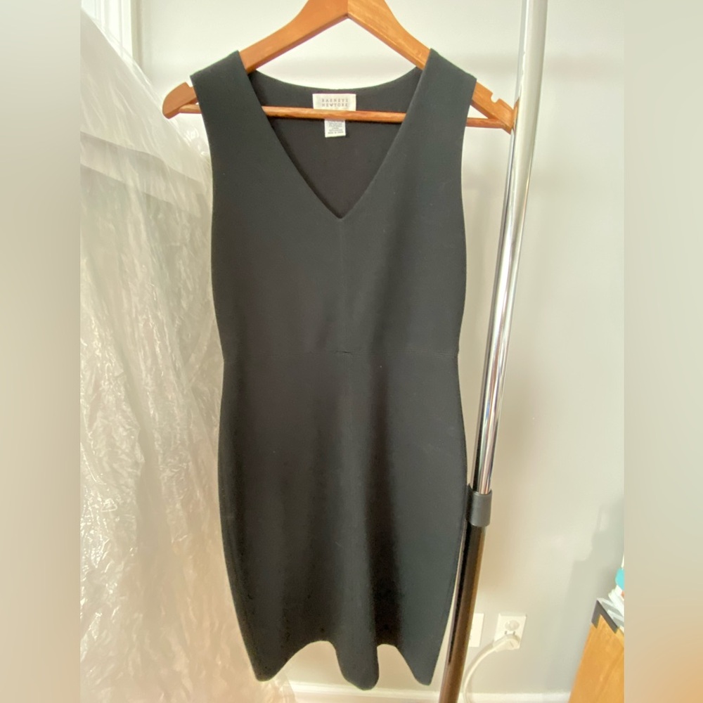 Barneys New York Black V-Neck Dress